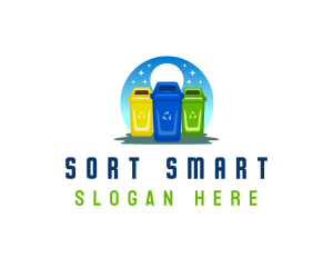 Sorting - Recycle Bin Containers logo design