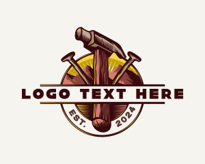 Tool - Hammer Carpentry Tools logo design