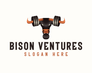 Fitness Gym Bull Weights logo design