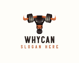 Bodybuilding - Fitness Gym Bull Weights logo design