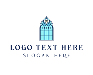 Christian - Cathedral Glass Window logo design