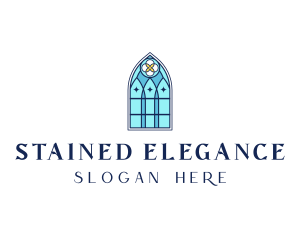 Stained - Cathedral Glass Window logo design