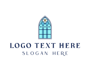 Stained - Cathedral Glass Window logo design