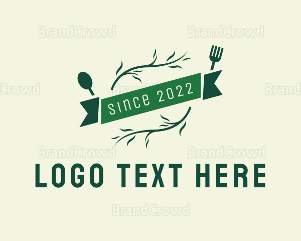 Organic Restaurant Banner Logo