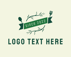 Spoon - Organic Restaurant Banner logo design