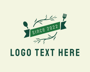 Vine - Organic Restaurant Banner logo design