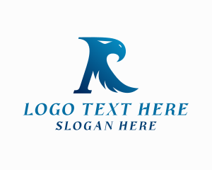 College - Eagle Aviation Letter R logo design