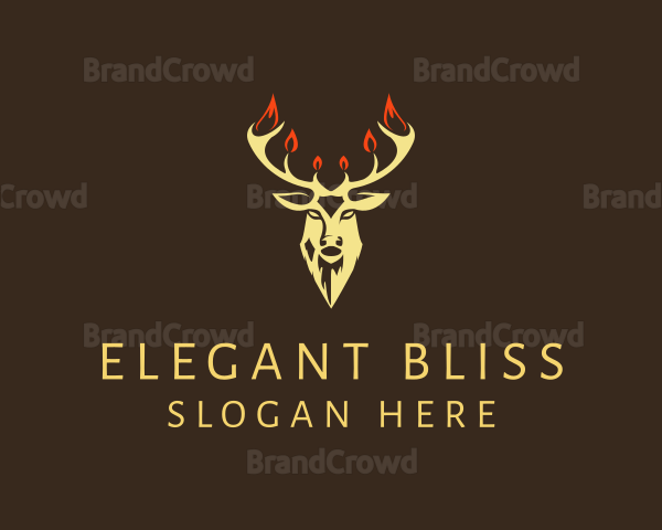 Rustic Stag Hipster Logo