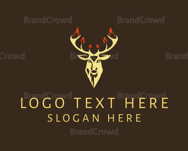 Rustic Stag Hipster Logo