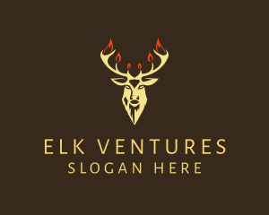 Rustic Stag Hipster logo design