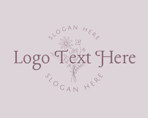 Floral Round Badge Logo