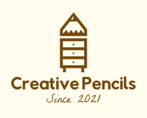 Pencil Dresser Cabinet logo design