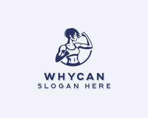 Muscle - Muscle Woman Gym logo design