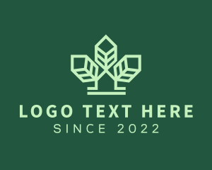 Patio - Home Leaf Yard Landscaping logo design