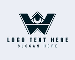 Vision - Optical Security Letter W logo design