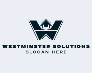 Optical Security Letter W logo design