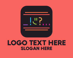 Virtual - Neon Chat Reaction App logo design