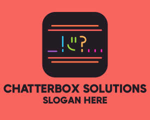 Talking - Neon Chat Reaction App logo design