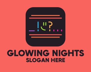 Neon Lights - Neon Chat Reaction App logo design