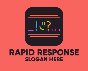 Reaction - Neon Chat Reaction App logo design