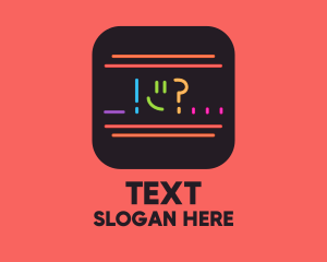 Neon Chat Reaction App logo design