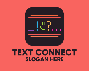 Texting - Neon Chat Reaction App logo design