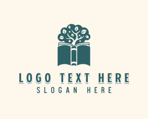 Literature - Book Tree Learning logo design