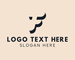 Negative Space - Modern Photography Studio Letter F logo design