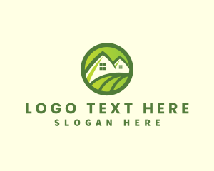 Farming - House Field Landscaping logo design