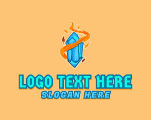 Temperature - Flame Jewel Ice logo design