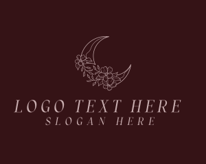 Holistic - Stylish Flower Moon logo design