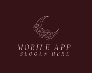 Stylish Flower Moon Logo