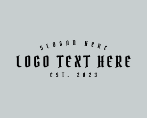 Brand - Gothic Tattoo Shop Wordmark logo design