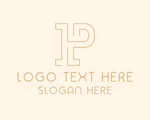 Architect - Minimalist Startup Business Letter P logo design