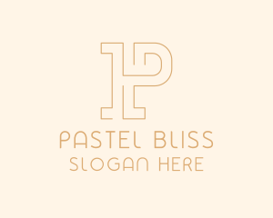 Minimalist Startup Business Letter P logo design