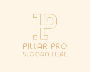 Minimalist Startup Business Letter P logo design