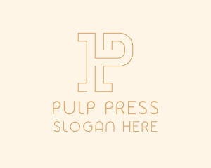 Minimalist Startup Business Letter P logo design