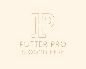 Minimalist Startup Business Letter P logo design