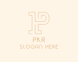 Minimalist Startup Business Letter P logo design