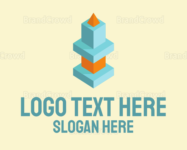 3d Skyscraper Building Logo