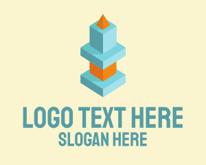 Isometric - 3d Skyscraper Building logo design