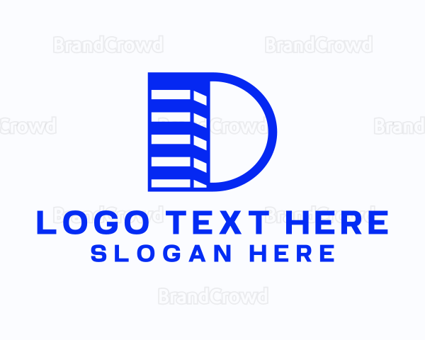 Building Letter D Company Logo