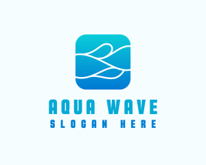 Aqua - Wave Aqua Water logo design