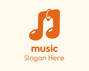 Modern  Music Note logo design