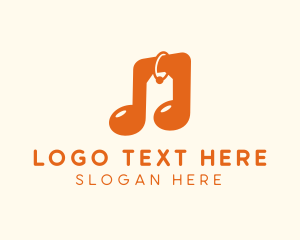 Quarter Note - Modern  Music Note logo design