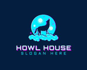 Wolf Moon Howl logo design