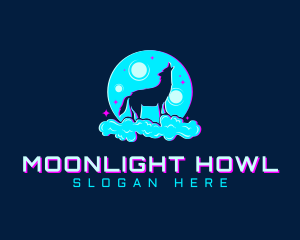 Wolf Moon Howl logo design