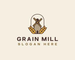 Flour Mill Wheat Farm logo design