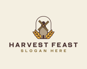 Flour Mill Wheat Farm logo design