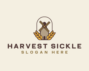 Flour Mill Wheat Farm logo design